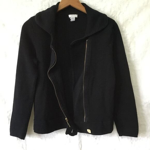 Chico's Black Gold Zip Up Jacket - Picture 11 of 13